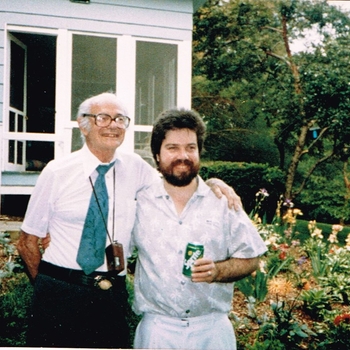 Brian with grandfather Fred Harbert in 1987