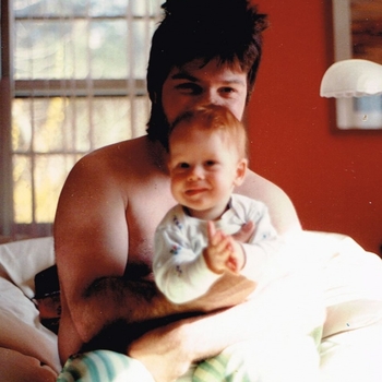 Brian with first son Wylder 1987
