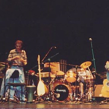 Brian on stage with Omar Faruk Tekbilek and band in Athens, Greece 1994