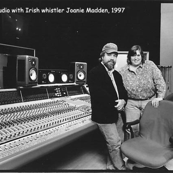 Brian with Joanie Madden in Presence Studios, Westport, Ct. 1997 working on a “Cherish the Ladies” CD for RCA