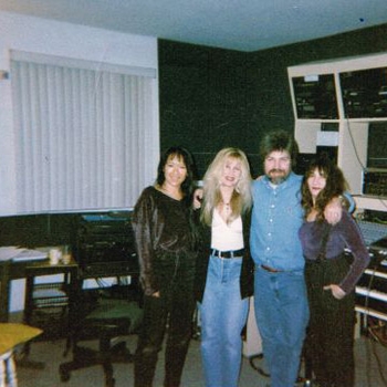 Brian with “The Angels of Venice” working on their Windham Hill record in Los Angeles 1998