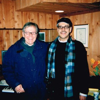The woodwind players, Bob Ingliss, and Lawrence Feldman in the studio 2004