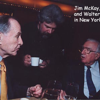Jim McKay, Brian, and Walter Cronkite at HBO in New York 2003