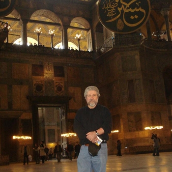 Brian inside the Aya Sophia mosque, Istanbul Turkey 2009
