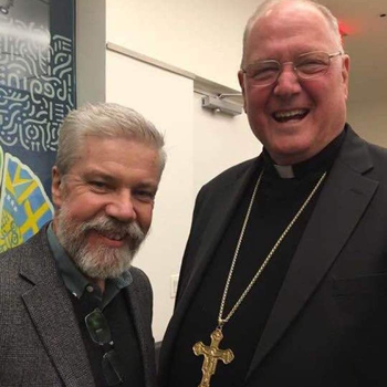 Brian and Cardinal Dolan at a screening in New York 2017