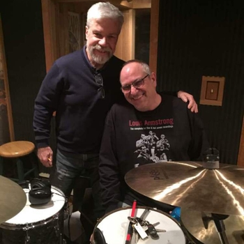 Brian and drummer Joe Bonadio in the studio 2018