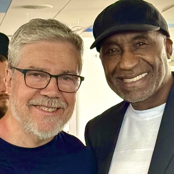 Brian and keyboardist Bobby Floyd at the San Francisco airport, July 2024