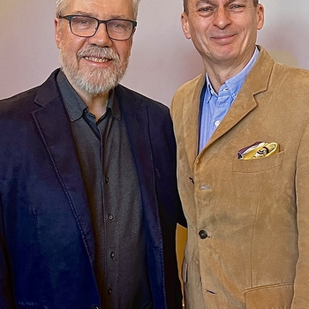 Brian and Orchestra Lumos director Russell Wilson March 2024