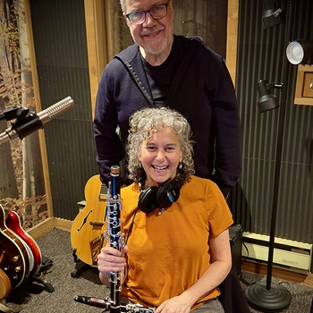 Julliard master clarinetist Jo-Ann Sternberg and Brian recording his symphonies February 2025